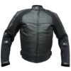 Honda black leather jacket with sleek design and protective features - classic motorcycle jacket by Leather Seven