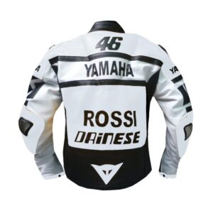 Alternative view of Yamaha Black & White Padded Leather Jacket