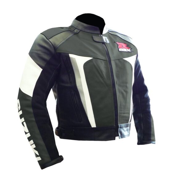 Suzuki Racing Padded Leather Jacket - Image 4