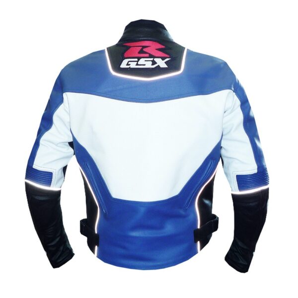 Suzuki Durable Blue Leather Jacket - Image 2