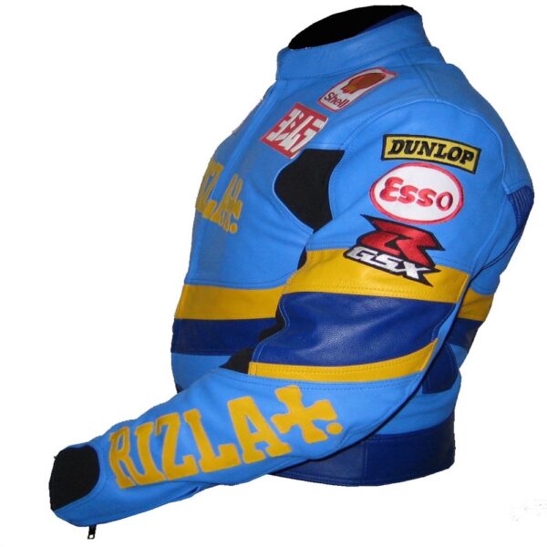 Rizla Blue Supreme Leather Jacket - Image 3