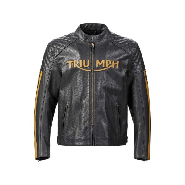 Triumph Armoured Black Leather Jacket