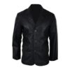 Image of Mens Black Suede Leather Jacket featuring rich black suede texture with premium construction and refined masculine tailoring
