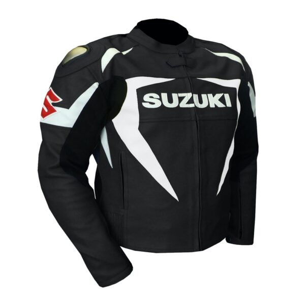 Suzuki Prestige Black Leather Jacket - Image 3