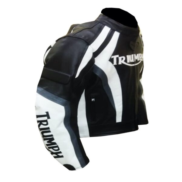 Triumph Black Masterpiece Leather Jacket - Image 3