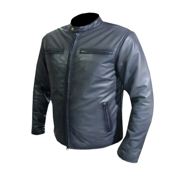 Premium Black Leather Jacket - Image 5