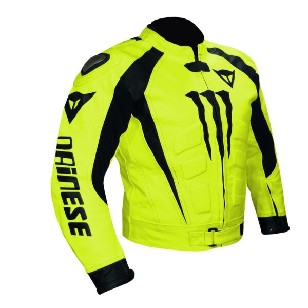 Fluorescent Padded Leather Jacket - Image 4