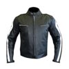 Front view image of Mens BMW Black Leather Jacket from Leather Seven