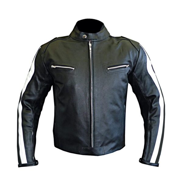Mens BMW 3874 Black Leather Jacket