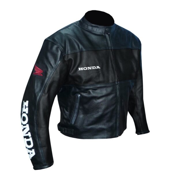 Honda Black Racing Leather Jacket - Image 3