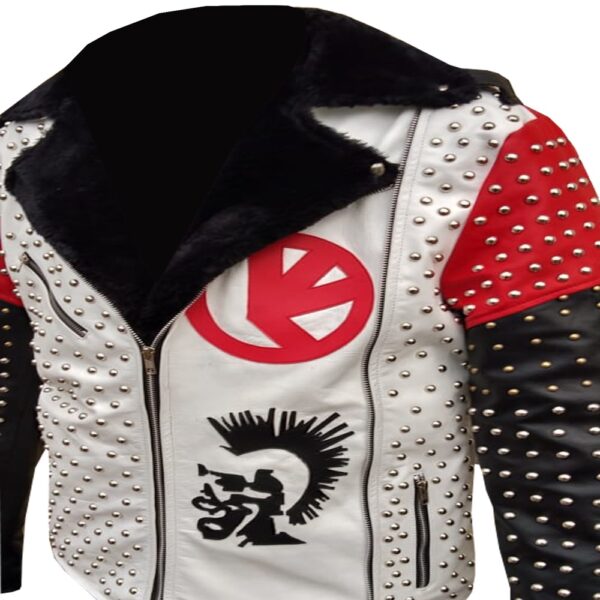 S1056 Studed Leather Jacket - Image 3