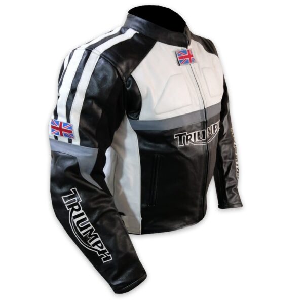 Triumph Iconic  Black Leather Jacket - Image 3