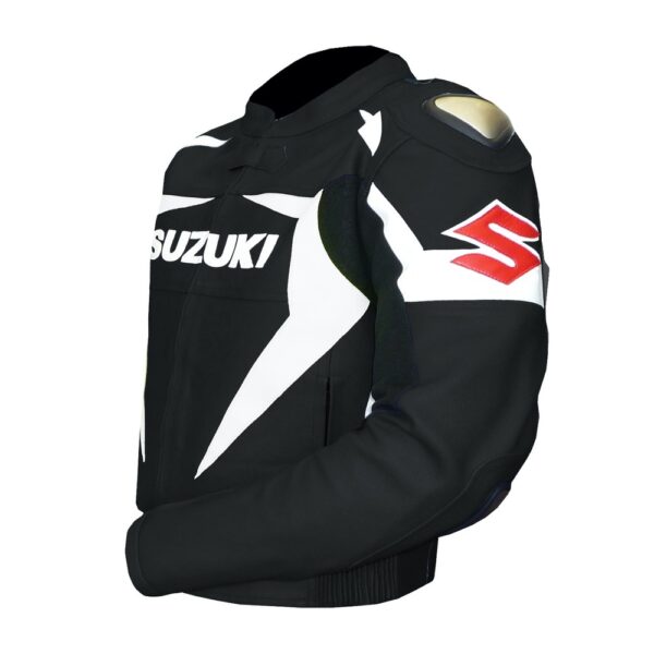 Suzuki Prestige Black Leather Jacket - Image 4