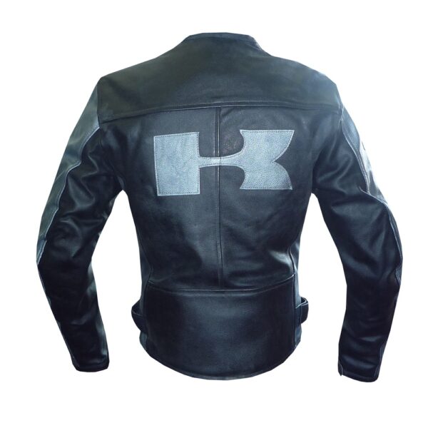Kawasaki Black & Grey Tailored Leather Jacket - Image 2