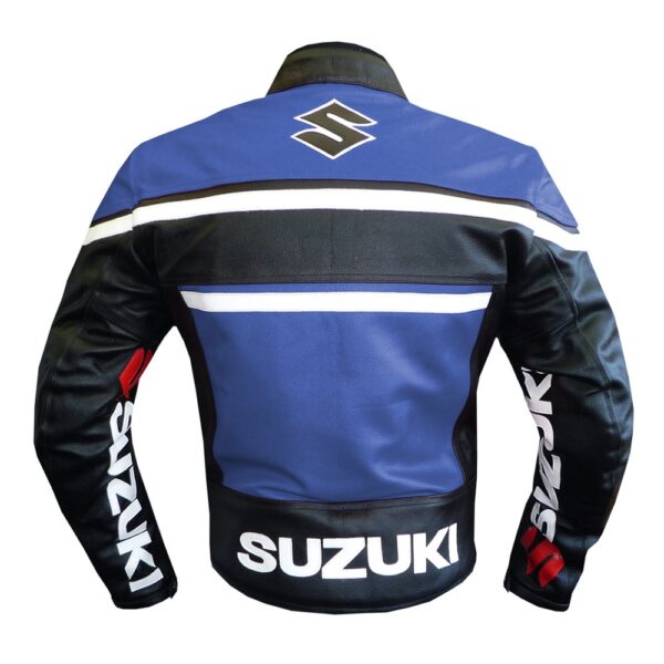 Suzuki Blue Luxe Leather Jacket - Image 2