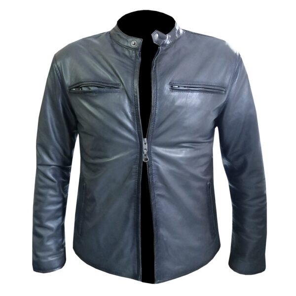 Premium Black Leather Jacket - Image 3