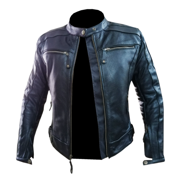 Black Bomber Leather Jacket - Image 5