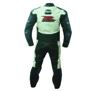 Alternative view of Blue & White Cowhide Leather Suit