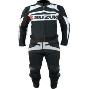 Suzuki Iconic Black Cowhide Leather Suit
