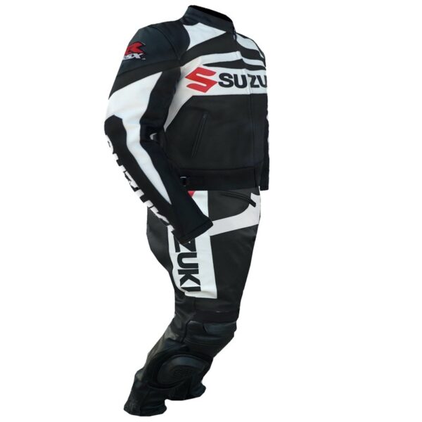Suzuki Iconic Black Cowhide Leather Suit - Image 4
