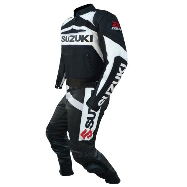 Suzuki Iconic Black Cowhide Leather Suit - Image 3