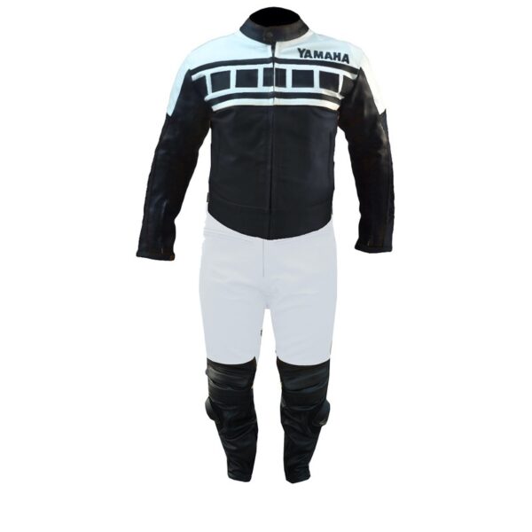 Yamaha Black Cowhide Leather Suit