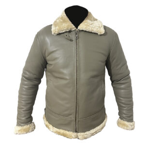 Image of B3 Bomber Jacket Shearling featuring genuine shearling lining with premium leather exterior and classic aviator collar design